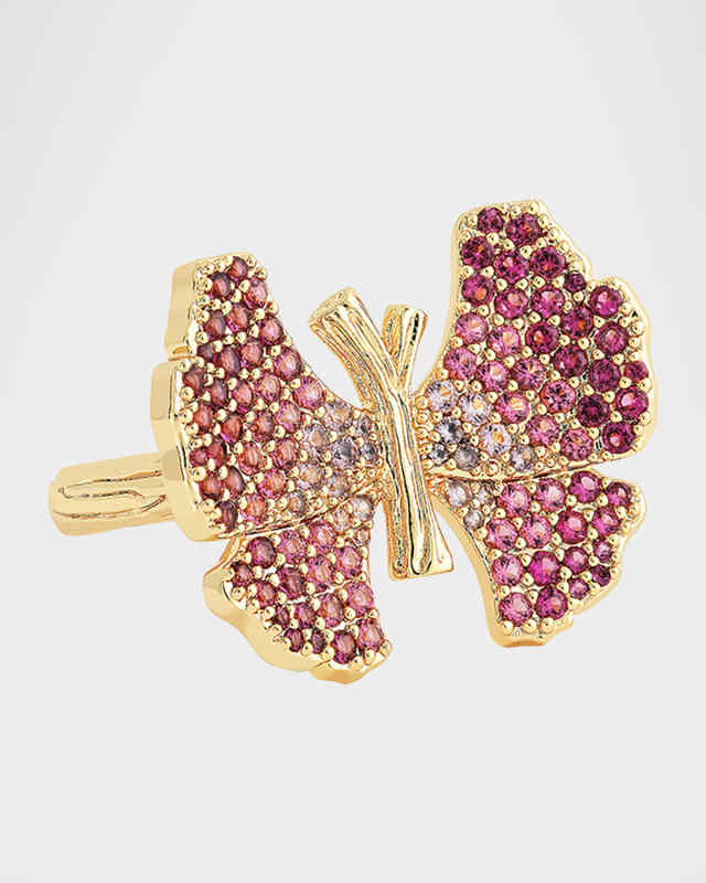 Cubic Zirconia Butterfly Ring